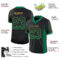 Custom Black Kelly Green-Old Gold Drift Fashion Football Jersey