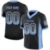 Custom Black Light Blue-White Drift Fashion Football Jersey