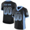 Custom Black Light Blue-White Drift Fashion Football Jersey