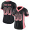 Custom Black Medium Pink-White Drift Fashion Football Jersey