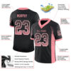 Custom Black Medium Pink-White Drift Fashion Football Jersey