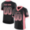 Custom Black Medium Pink-White Drift Fashion Football Jersey