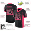 Custom Black Neon Pink-White Drift Fashion Football Jersey