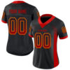 Custom Black Red-Gold Drift Fashion Football Jersey