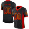 Custom Black Red-Gold Drift Fashion Football Jersey