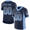 Custom Navy Light Blue-White Drift Fashion Football Jersey