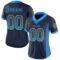 Drift0038-1 Custom Navy Powder Blue-Yellow Drift Fashion Football Jersey