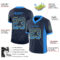 Drift0038-2 Custom Navy Powder Blue-Yellow Drift Fashion Football Jersey
