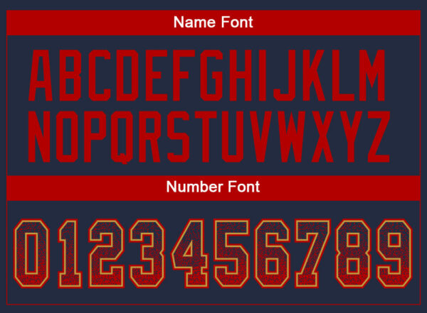 Custom Navy Red-Old Gold Drift Fashion Football Jersey