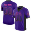 Custom Purple Black-Pink Drift Fashion Football Jersey