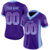 Custom Purple Light Blue-Pink Drift Fashion Football Jersey