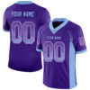 Custom Purple Light Blue-Pink Drift Fashion Football Jersey