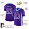 Custom Purple Light Blue-Pink Drift Fashion Football Jersey