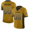 Custom Old Gold Black-White Drift Fashion Football Jersey