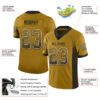 Custom Old Gold Black-White Drift Fashion Football Jersey