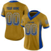 Custom Old Gold Royal-White Drift Fashion Football Jersey