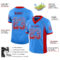 Drift0063-2 Custom Powder Blue Red-White Drift Fashion Football Jersey