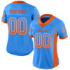 Custom Powder Blue Orange-White Drift Fashion Football Jersey