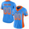 Drift0065-1 Custom Powder Blue Orange-White Drift Fashion Football Jersey