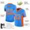 Drift0065-2 Custom Powder Blue Orange-White Drift Fashion Football Jersey