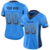 Custom Powder Blue Navy-White Drift Fashion Football Jersey