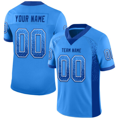 Drift0067 Custom Powder Blue Royal-White Drift Fashion Football Jersey