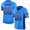 Custom Powder Blue Royal-Orange Drift Fashion Football Jersey