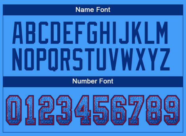 Custom Powder Blue Royal-Red Drift Fashion Football Jersey