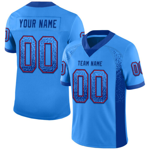 Drift0069 Custom Powder Blue Royal-Red Drift Fashion Football Jersey