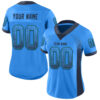 Custom Powder Blue Navy-Teal Drift Fashion Football Jersey