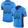 Custom Powder Blue Navy-Teal Drift Fashion Football Jersey