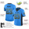 Drift0072-2 Custom Powder Blue Black-Gold Drift Fashion Football Jersey