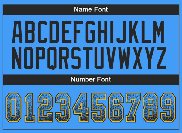 Drift0072-3 Custom Powder Blue Black-Gold Drift Fashion Football Jersey