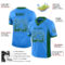 Drift0075-2 Custom Powder Blue Green-White Drift Fashion Football Jersey