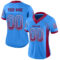 Custom Powder Blue Maroon-White Drift Fashion Football Jersey
