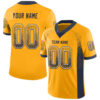 Custom Gold Navy-White Drift Fashion Football Jersey