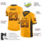 Custom Gold Black-Red Drift Fashion Football Jersey