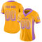 Custom Gold Medium Purple-White Drift Fashion Football Jersey