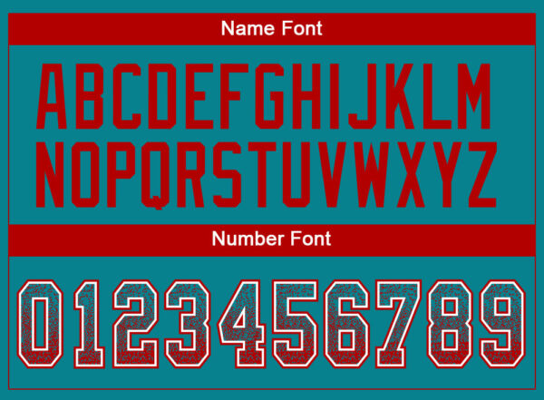 Drift0090-3 Custom Teal Red-White Drift Fashion Football Jersey