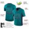 Drift0092-2 Custom Teal Navy-Gray Drift Fashion Football Jersey