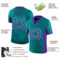 Drift0096-2 Custom Teal Purple-White Drift Fashion Football Jersey