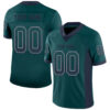 Custom Midnight Green Navy-Gray Drift Fashion Football Jersey