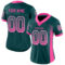 Drift0101-1 Custom Midnight Green Pink-White Drift Fashion Football Jersey