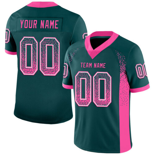 Drift0101 Custom Midnight Green Pink-White Drift Fashion Football Jersey