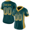 Custom Midnight Green Old Gold-White Drift Fashion Football Jersey