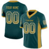 Custom Midnight Green Old Gold-White Drift Fashion Football Jersey