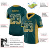 Custom Midnight Green Old Gold-White Drift Fashion Football Jersey
