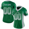 Custom Kelly Green Gray-White Drift Fashion Football Jersey