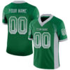 Custom Kelly Green Gray-White Drift Fashion Football Jersey