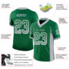 Custom Kelly Green Gray-White Drift Fashion Football Jersey